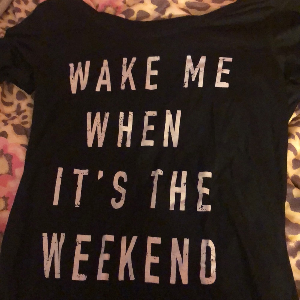 Black letter print shirt